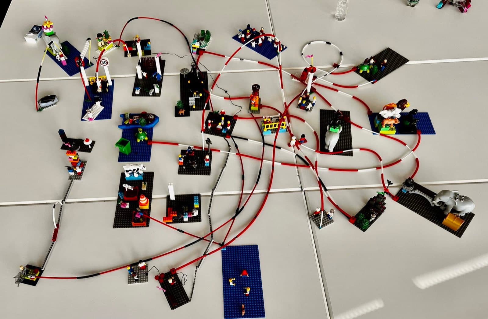Complex organizational system map revealing hidden connections